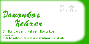 domonkos nehrer business card